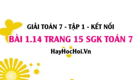 Giải bài 1.14 trang 15 Toán 7 Tập 1 SGK Kết nối tri thức